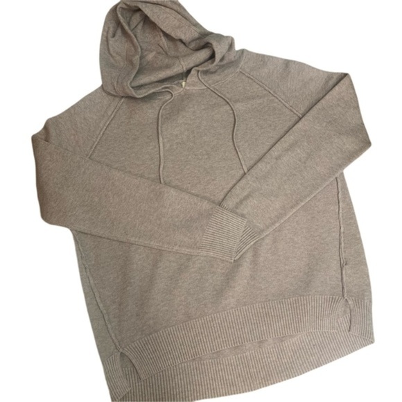 New Elan Nordstrom’s Mauve Ribbed Knit Pullover Hooded Soft Sweatshirt - Picture 10 of 12